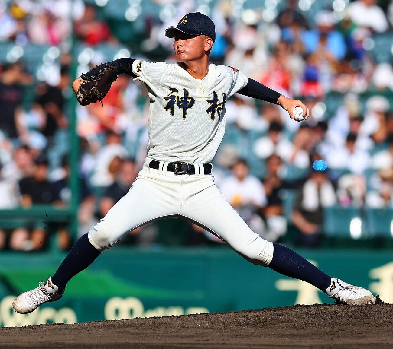 東筑対神村学園　神村学園先発の松永遥斗（撮影・野上伸悟）