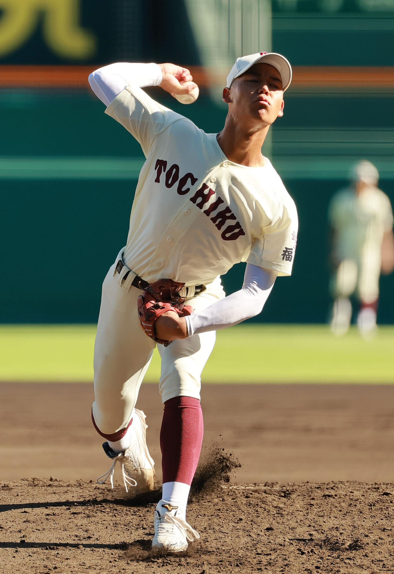 東筑対神村学園　東筑先発の深町光生（撮影・上山淳一）