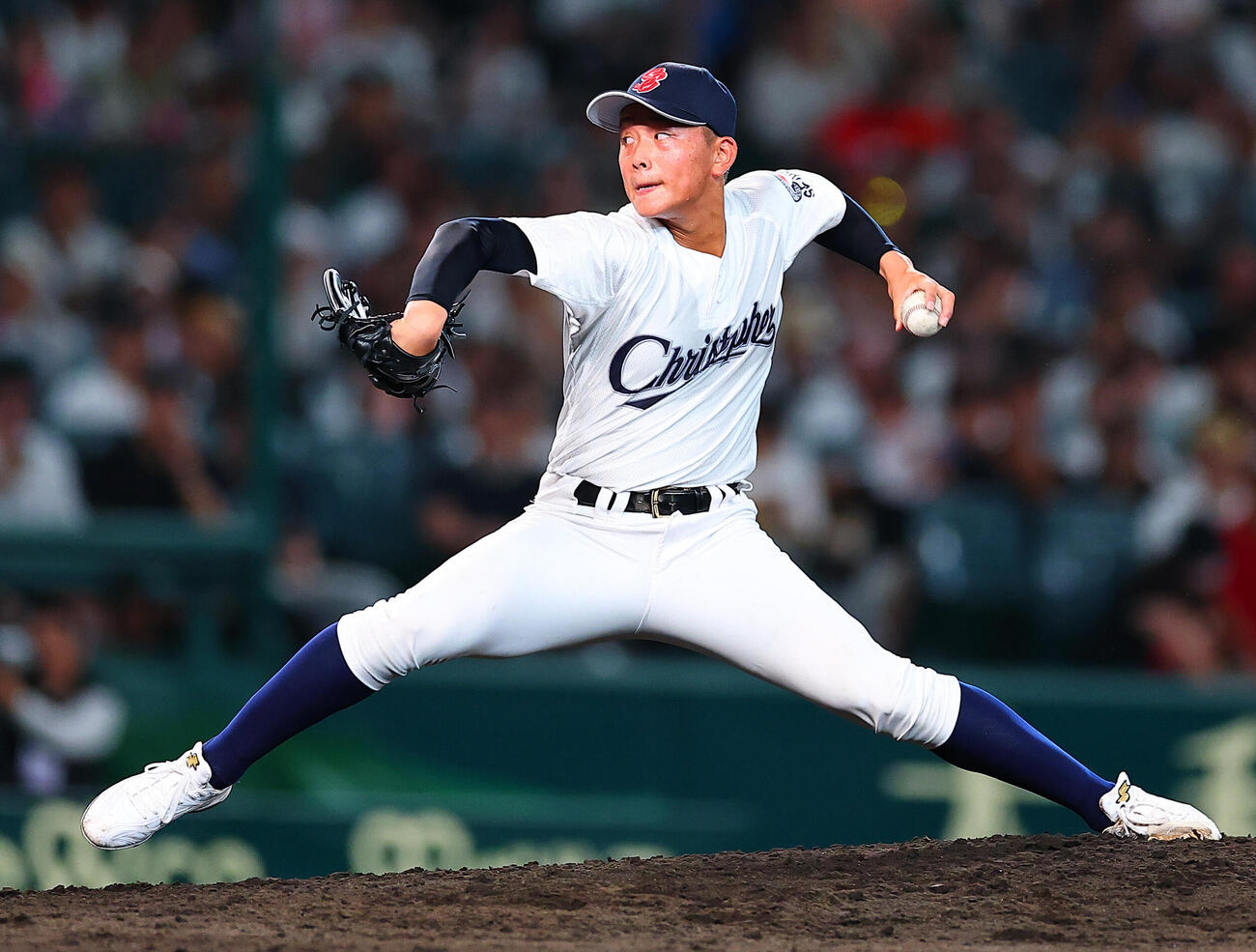 佐野日大対聖隷クリストファー　力投する聖隷クリストファー先発の高部陸（撮影・野上伸悟）