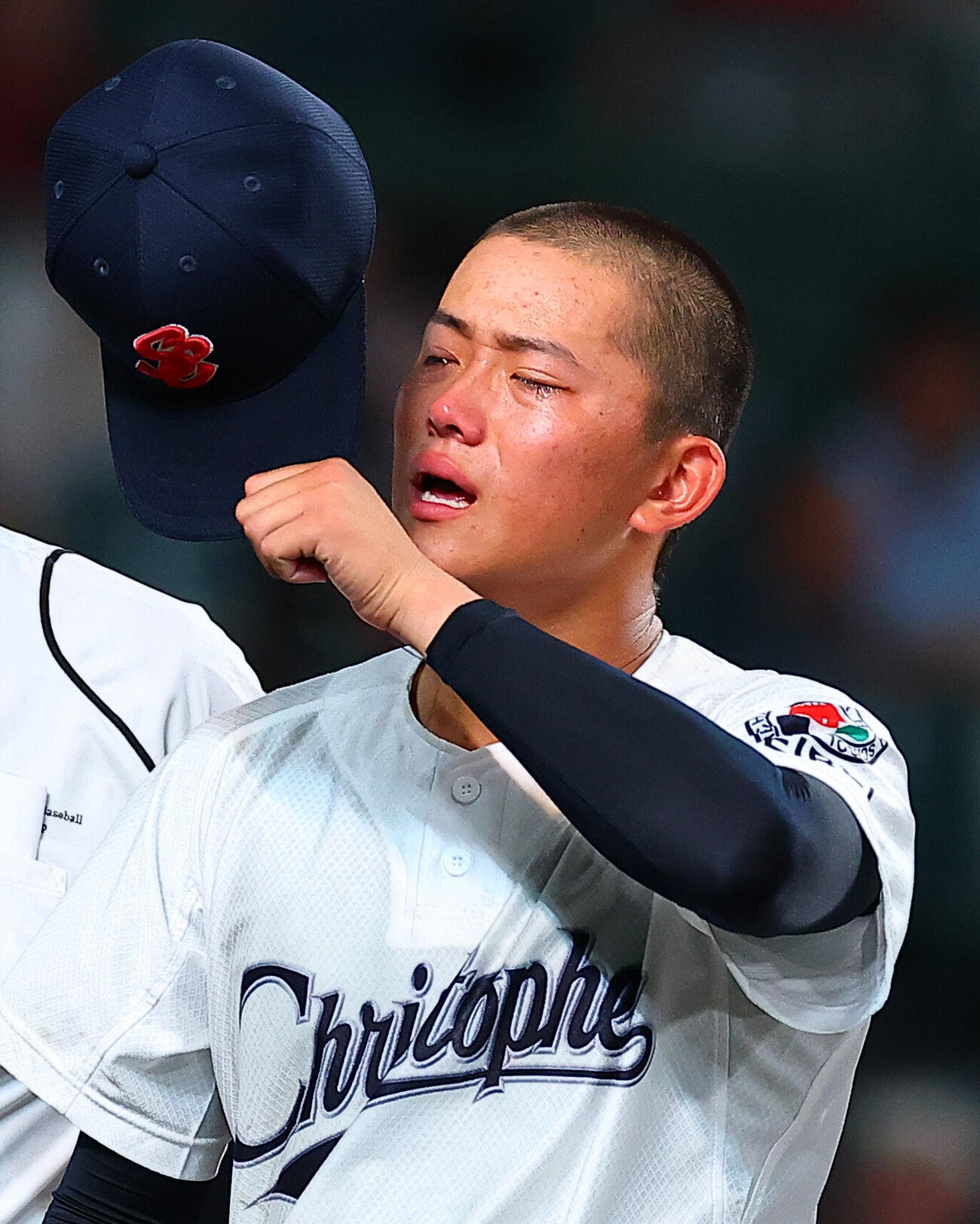 佐野日大対聖隷クリストファー　0－1で敗れ涙する聖隷クリストファー・高部陸（撮影・野上伸悟）