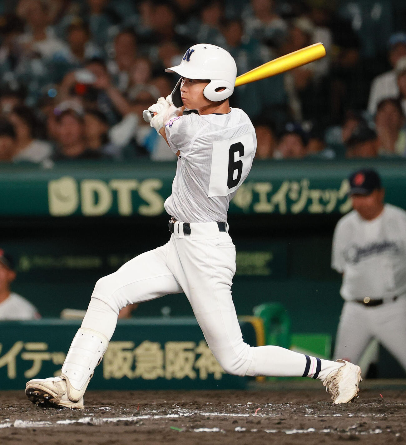 佐野日大対聖隷クリストファー　5回表佐野日大2死、小島颯人は安打を放つ（撮影・上山淳一）