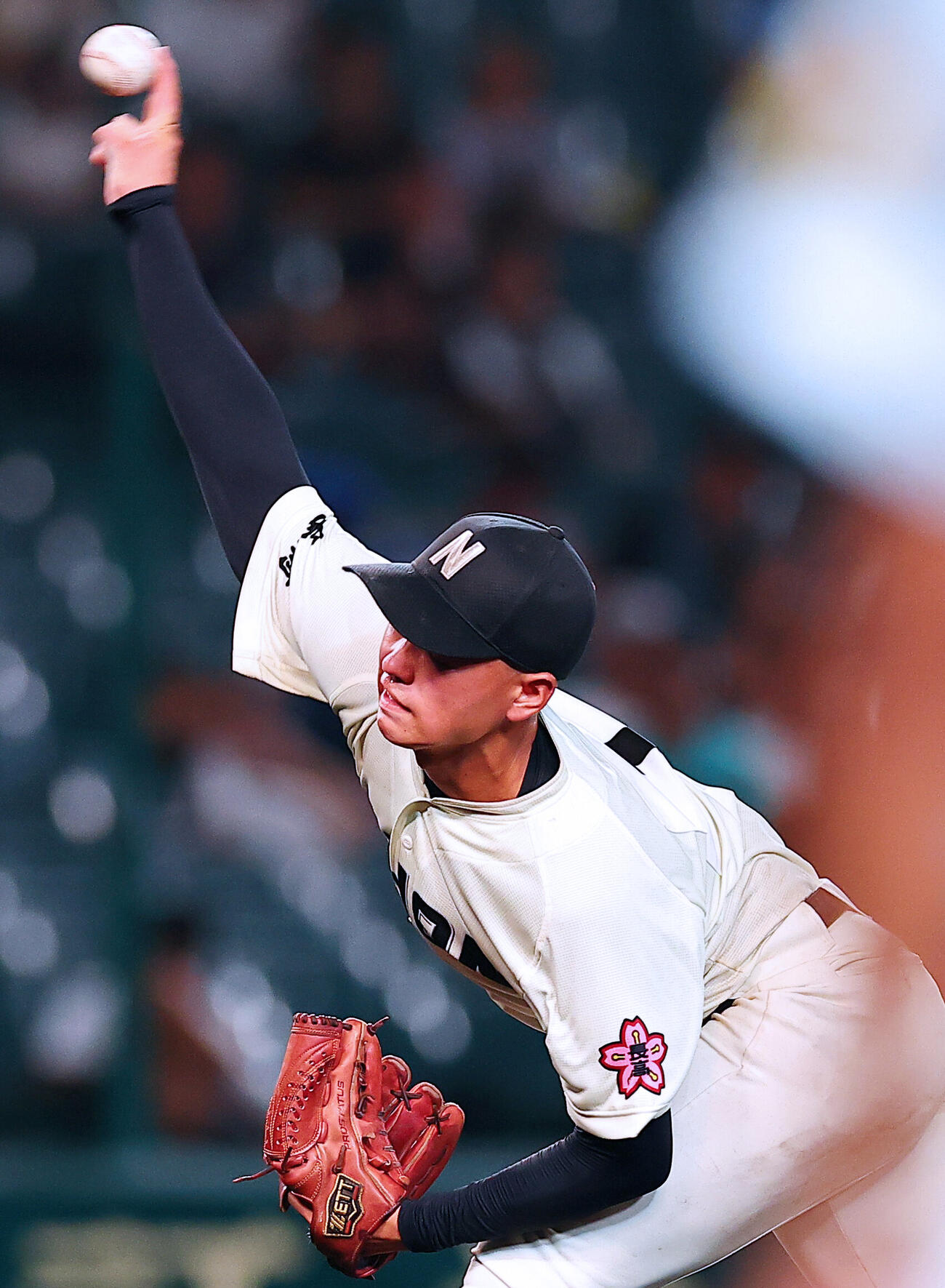 長崎日大対立正大淞南　長崎日大先発の古賀友樹（撮影・野上伸悟）