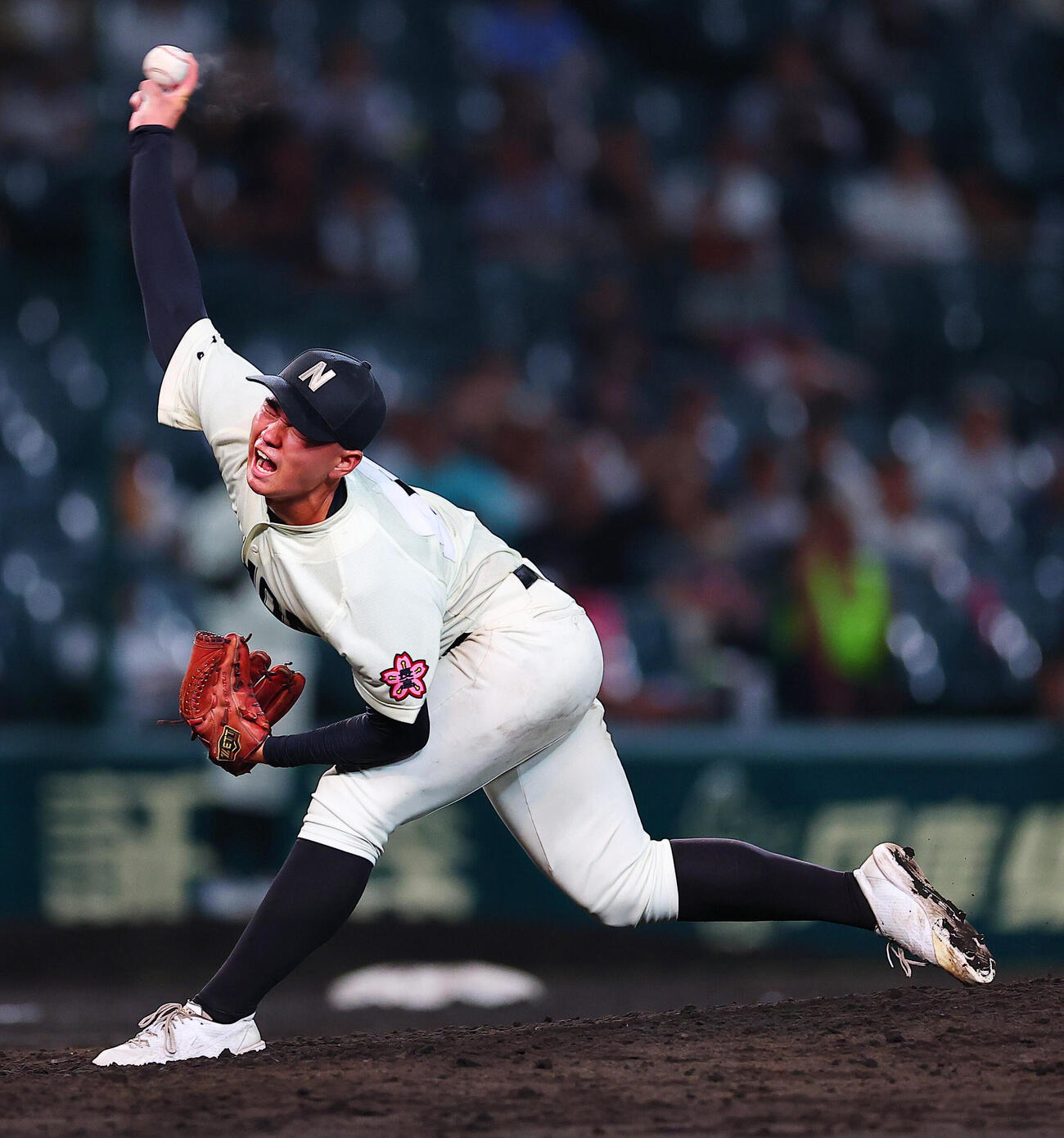 長崎日大対立正大淞南　長崎日大先発の古賀友樹（撮影・野上伸悟）