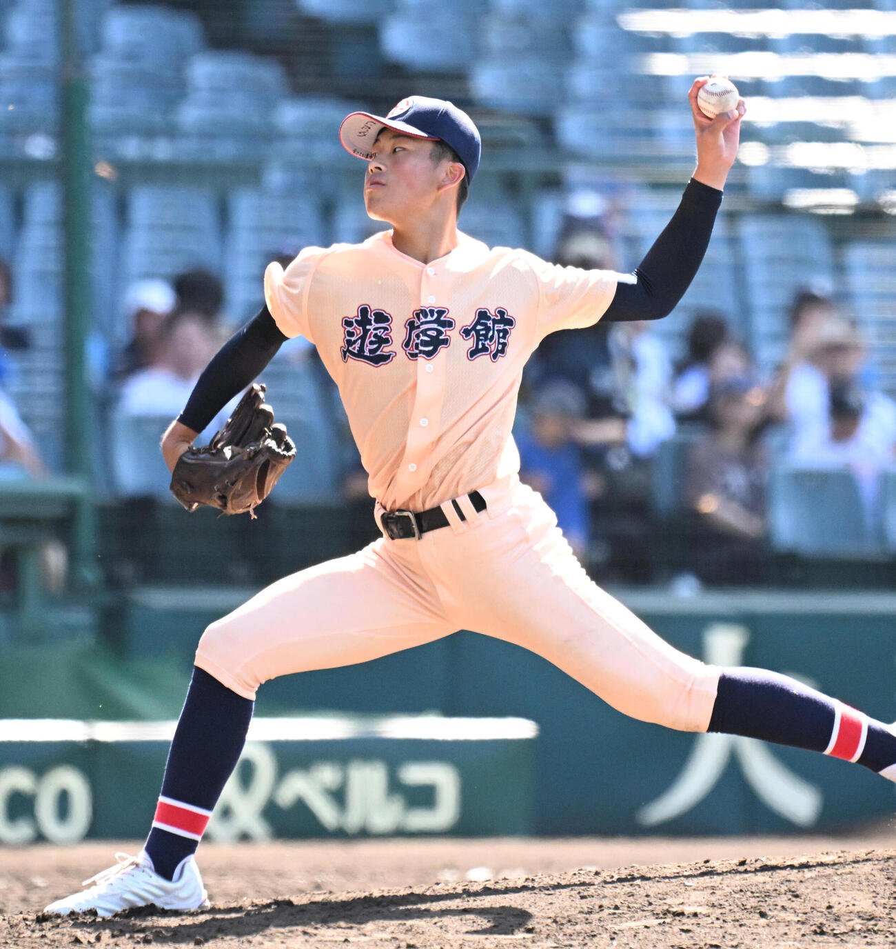 遊学館対青森山田　遊学館3番手の石坂和享（撮影・石井愛子）