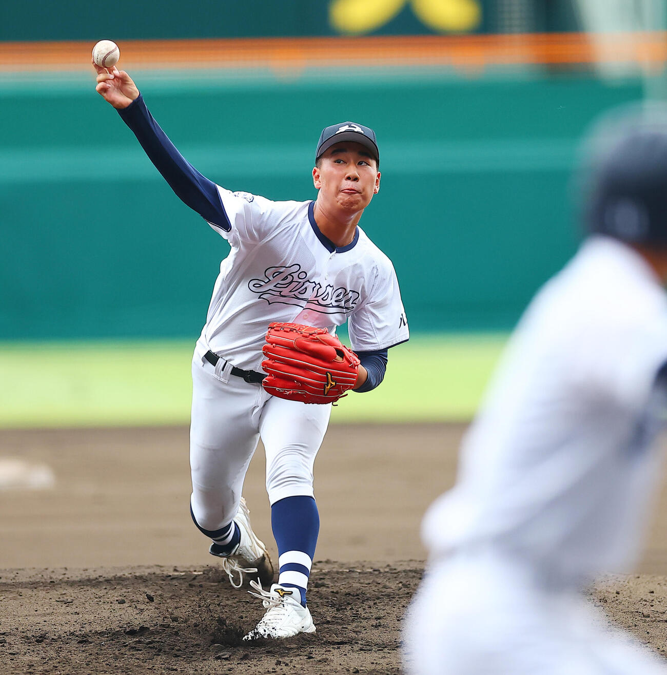 八王子実践対鳴門渦潮　八王子実践先発の塚原翔太（撮影・野上伸悟）