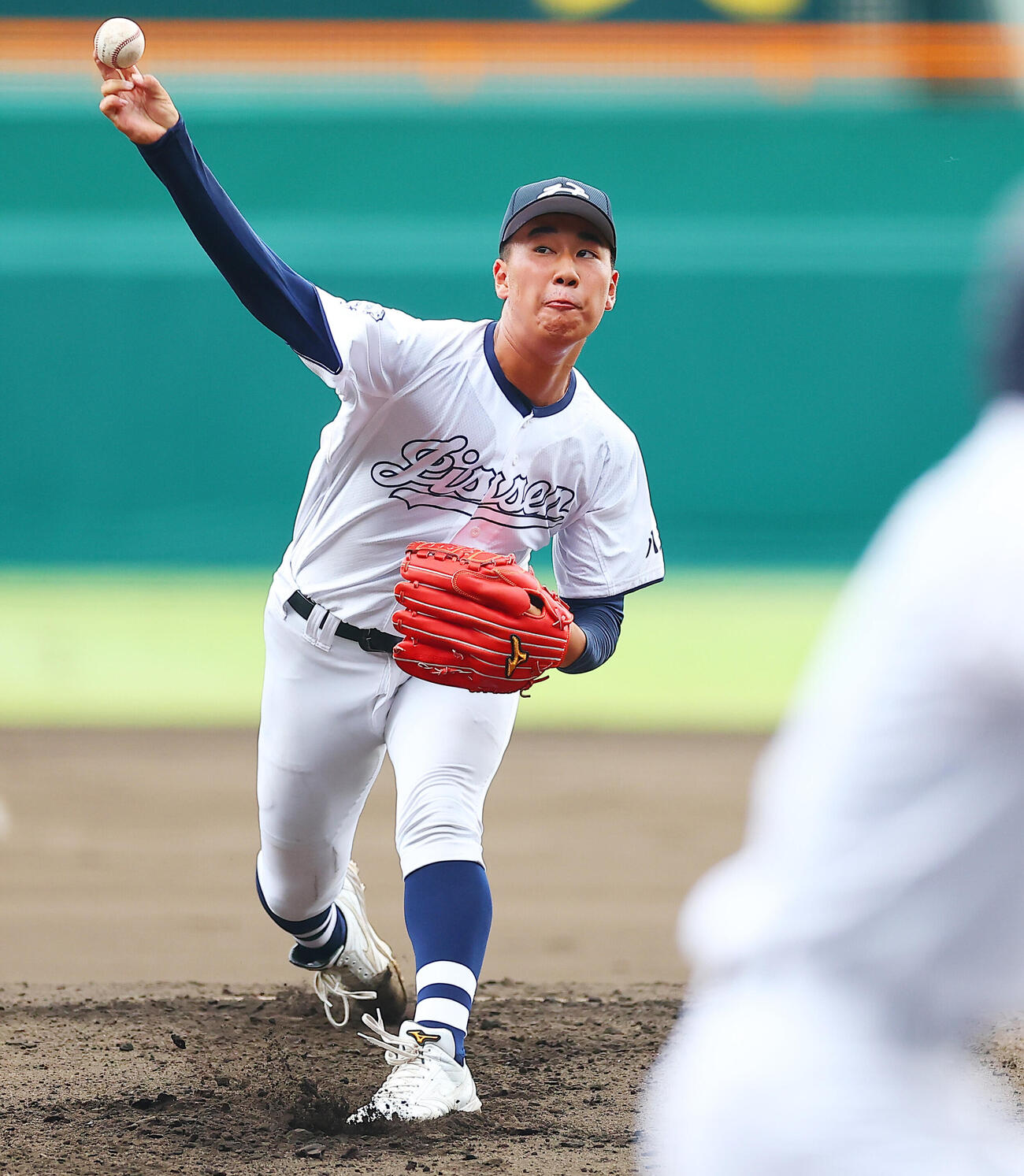 八王子実践対鳴門渦潮　八王子実践先発の塚原翔太（撮影・野上伸悟）