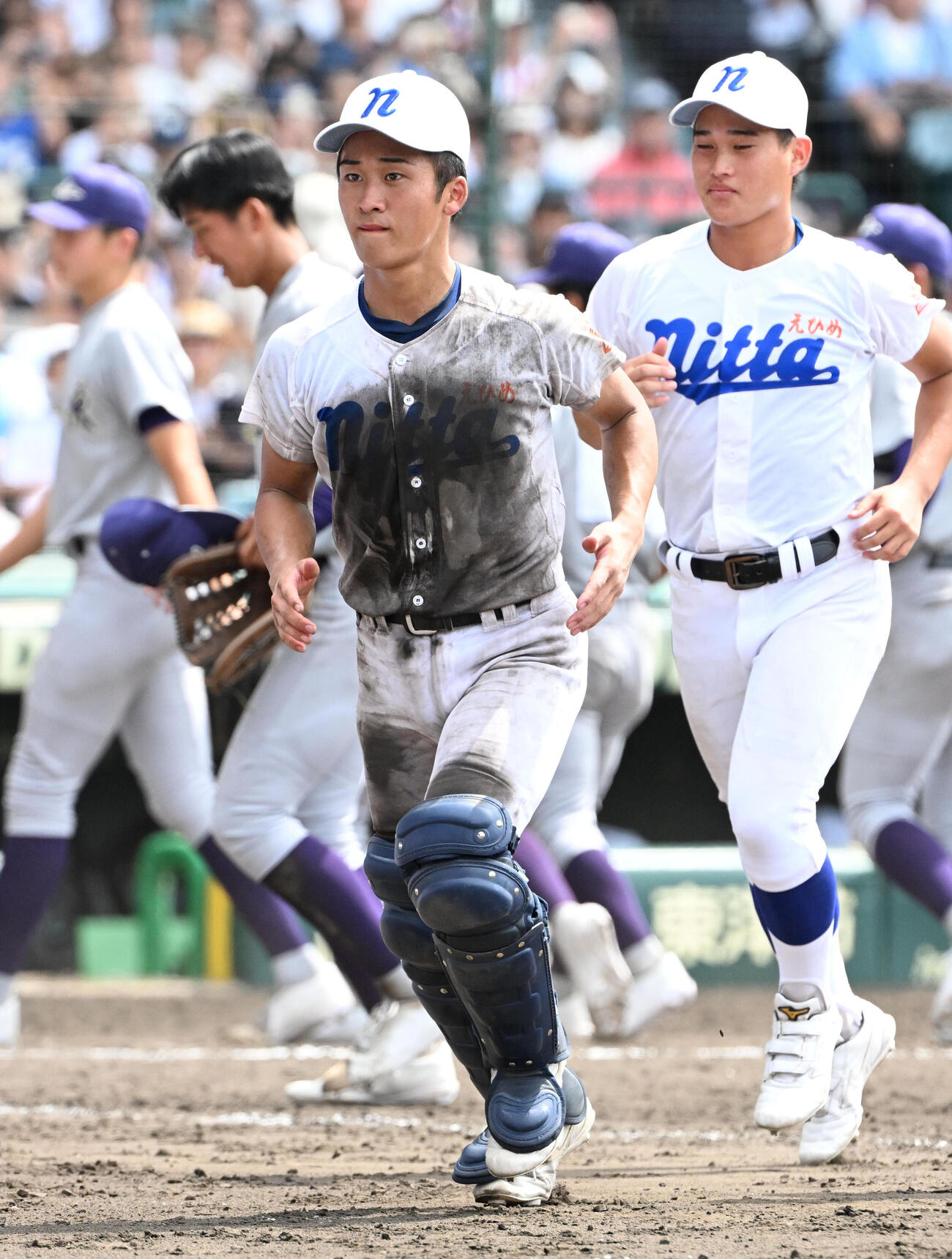 花巻東対新田　花巻東に負け肩を落とす得居飛翔（撮影・石井愛子）