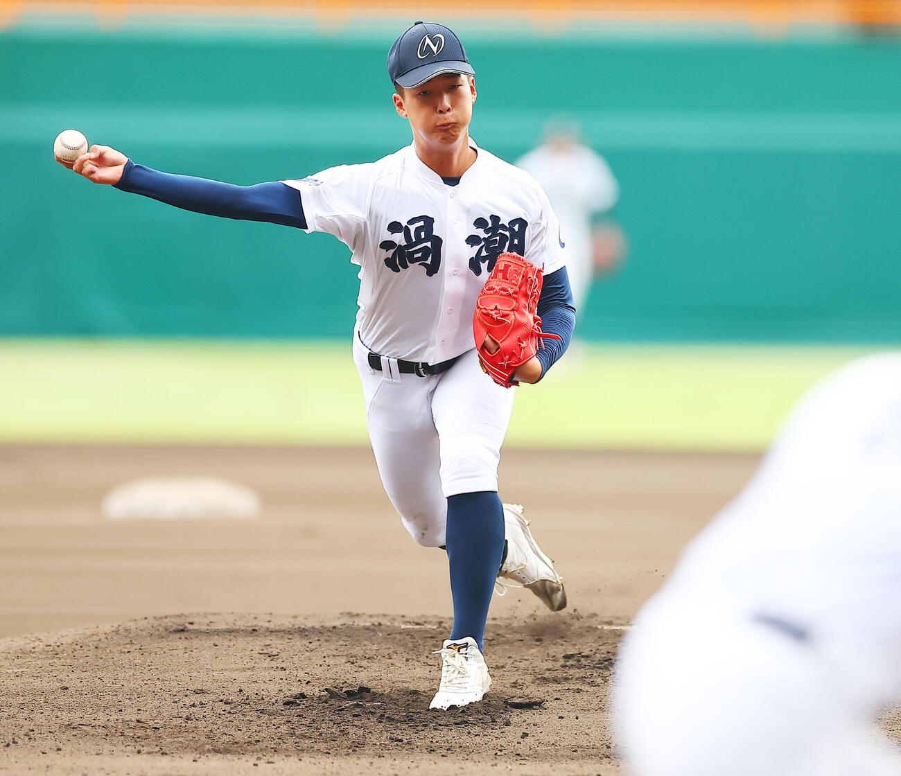 八王子実践対鳴門渦潮　鳴門渦潮先発の西村大輝（撮影・野上伸悟）