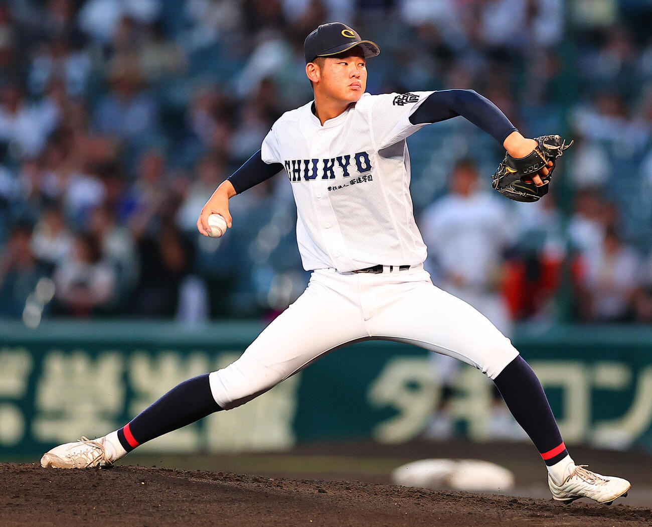 霞ケ浦対中京　中京先発の鈴木悠悟（撮影・野上伸悟）