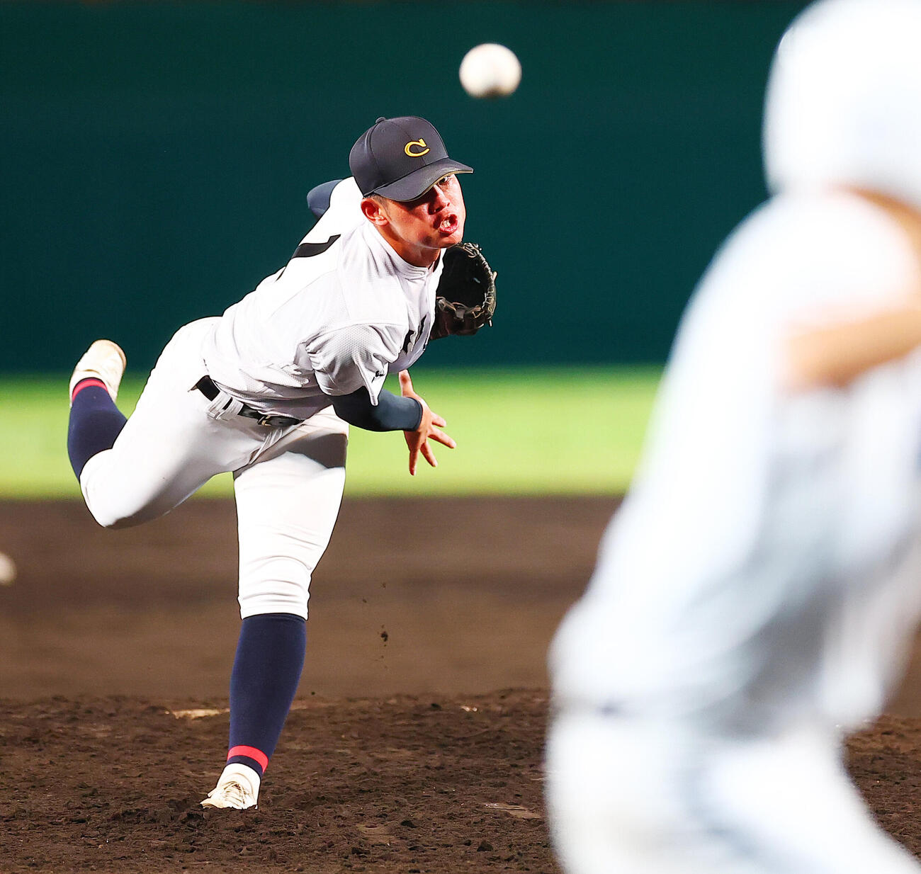 霞ケ浦対中京　中京先発の鈴木悠悟（撮影・野上伸悟）