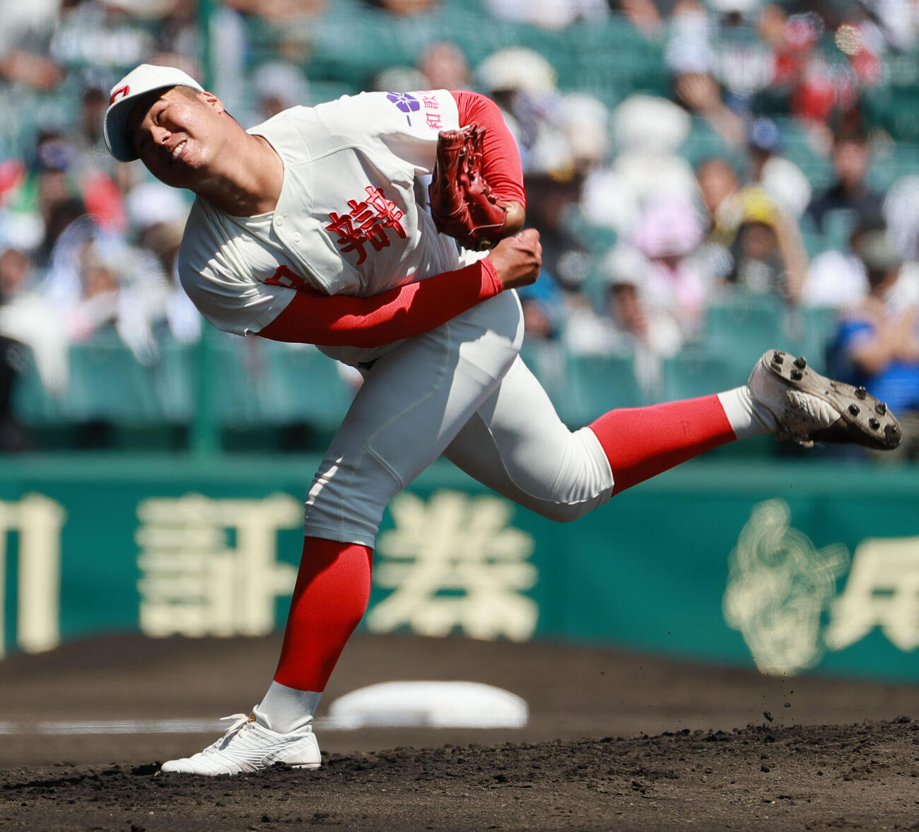 智弁和歌山対社　智弁和歌山先発の和気匠太（撮影・上山淳一）