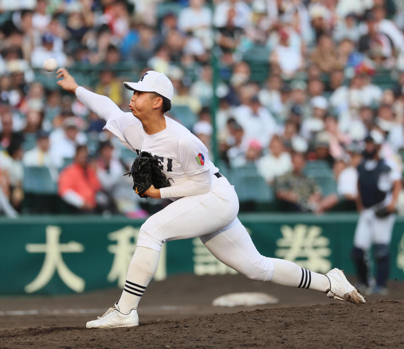 履正社対享栄　享栄3番手の小杉悠人（撮影・宮崎幸一）