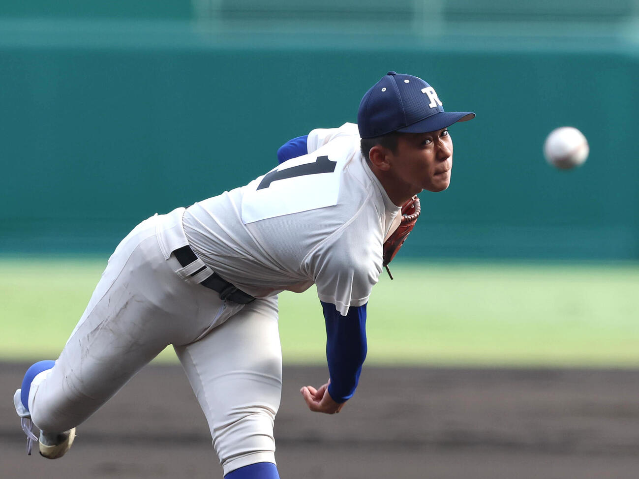 履正社対享栄　享栄戦に先発する履正社・木村颯（撮影・白石智彦）