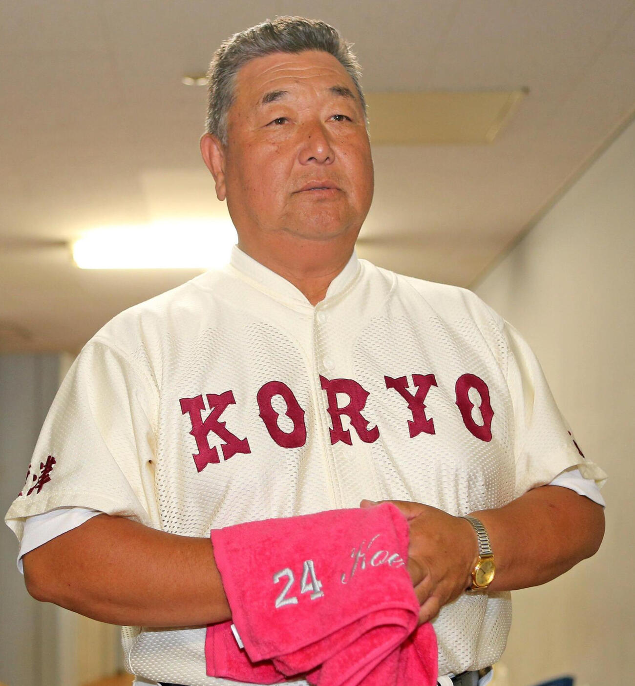 14年7月、拓大紅陵監督時代の小枝守さん