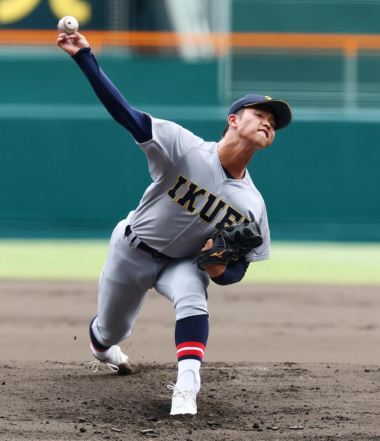 仙台育英対花咲徳栄　花咲徳栄戦に先発する仙台育英の古川諒弥（撮影・加藤哉）