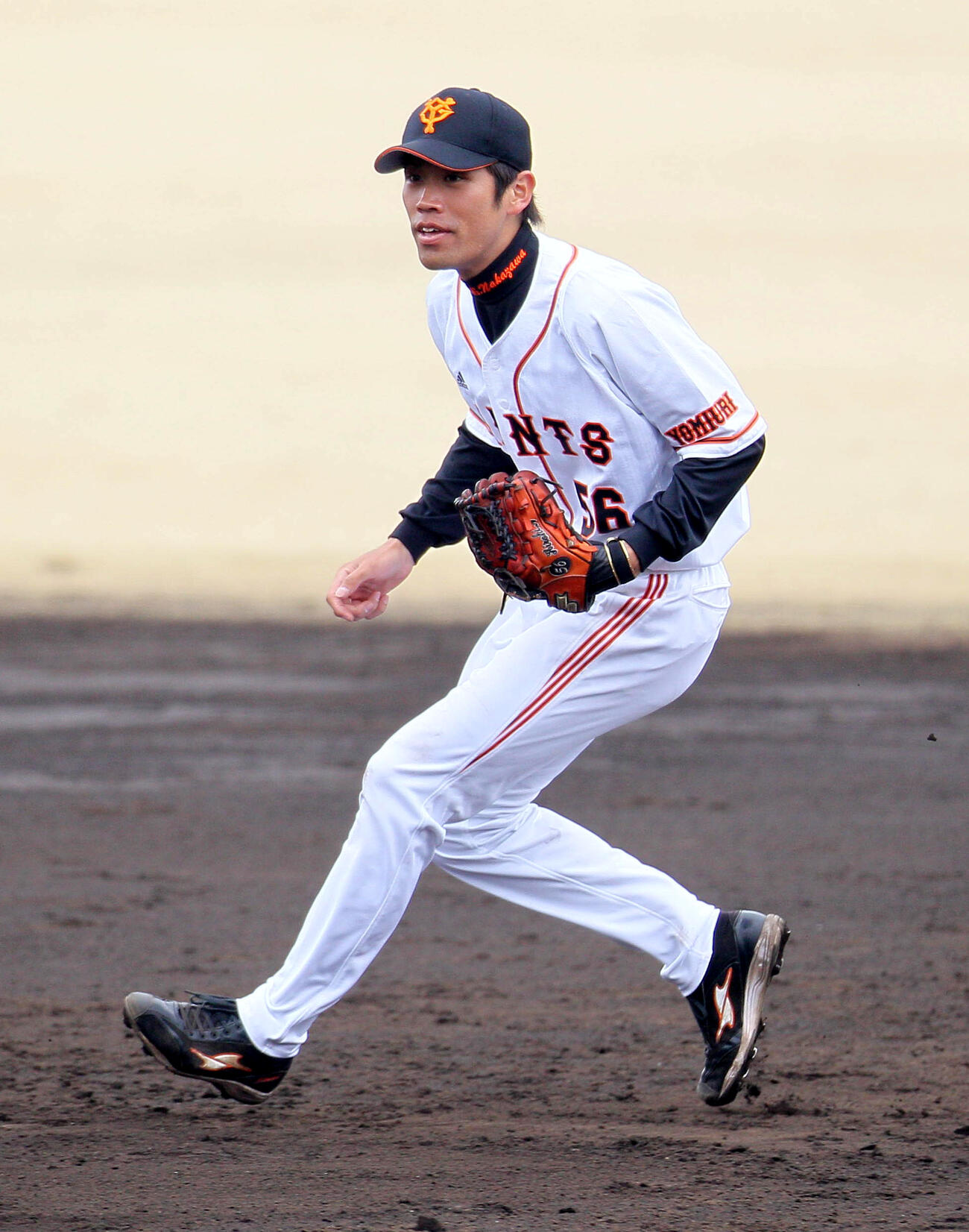 11年3月、巨人でプレーする仲沢広基