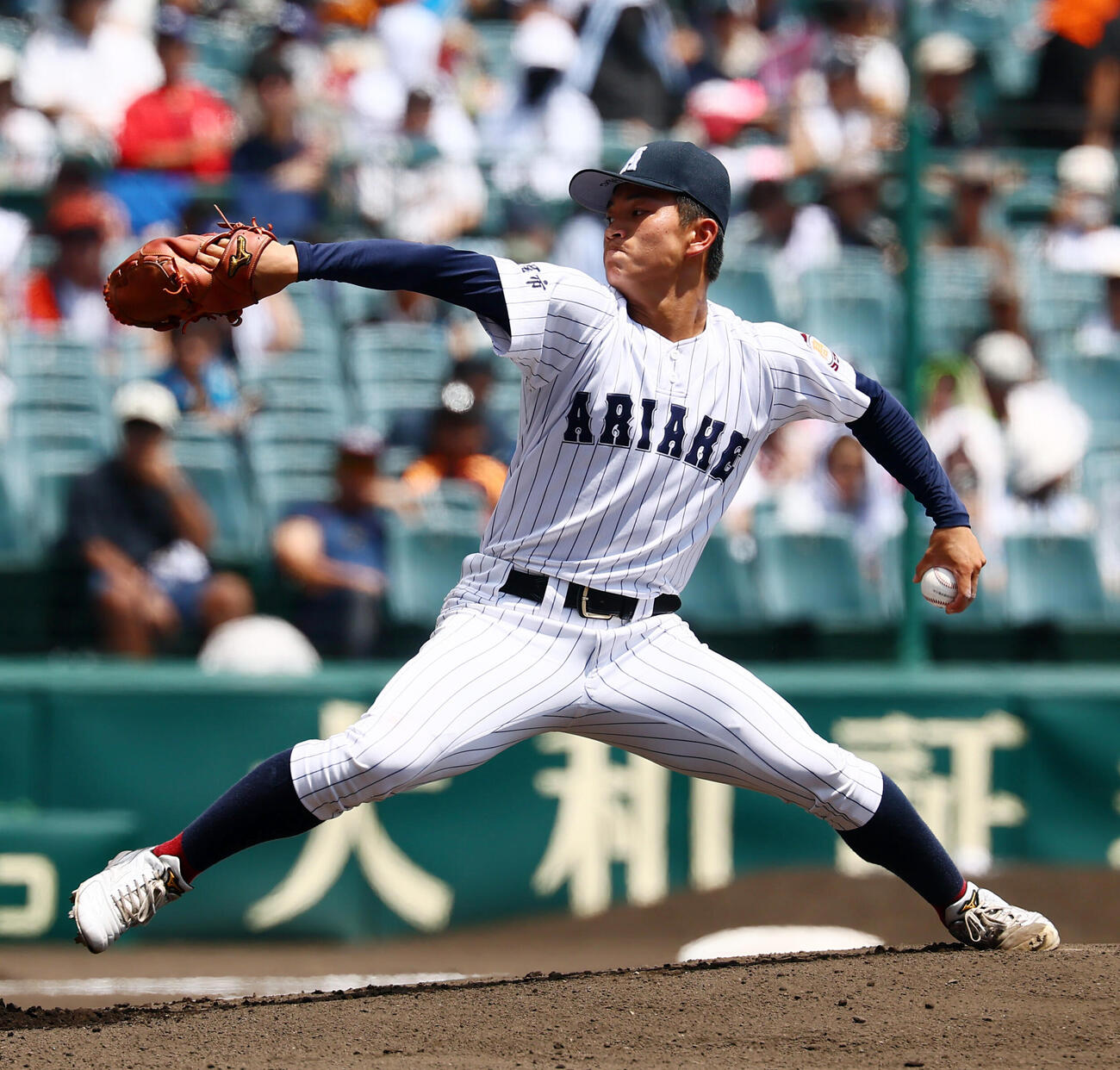 長崎日大対有明　長崎日大戦に先発する有明の工修哉（撮影・加藤哉）