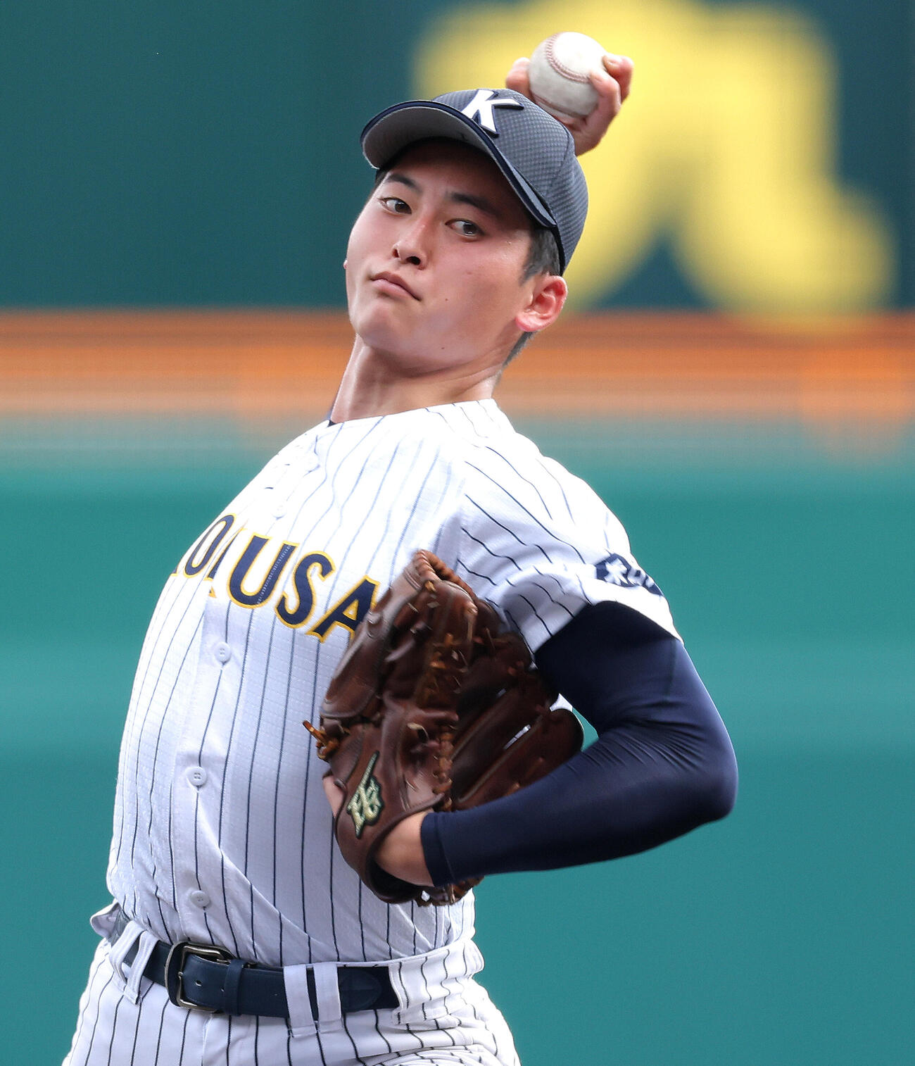 青森山田対東日本国際大昌平　3回表、力投する東日本国際大昌平・照沼佑崇（撮影・河田真司）