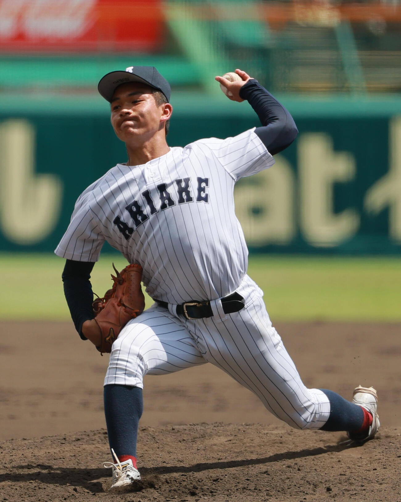 長崎日大対有明　力投する有明先発の工修哉（撮影・上山淳一）