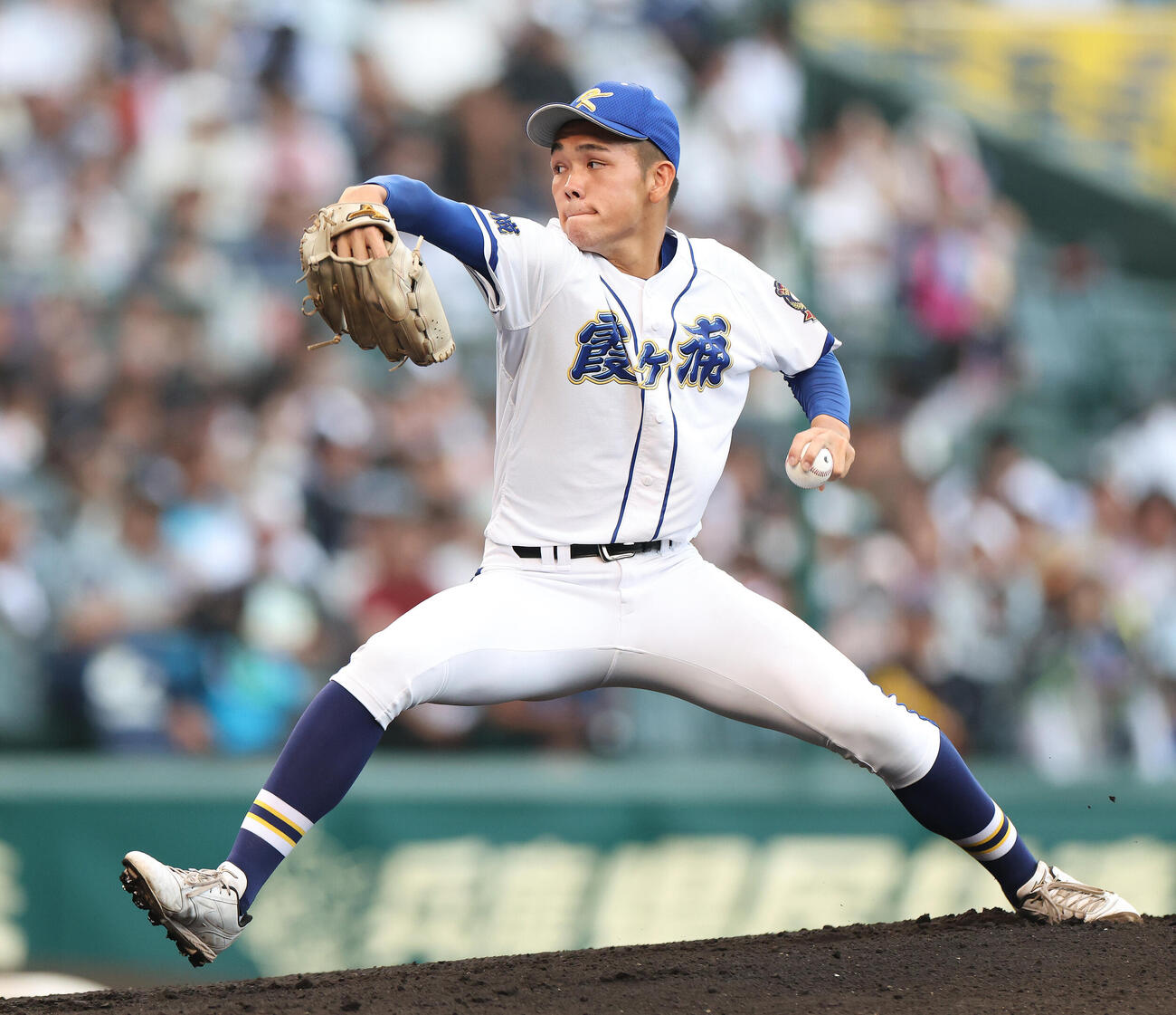 横浜対霞ケ浦　先発登板で力投する霞ケ浦・小林将大（撮影・河田真司）