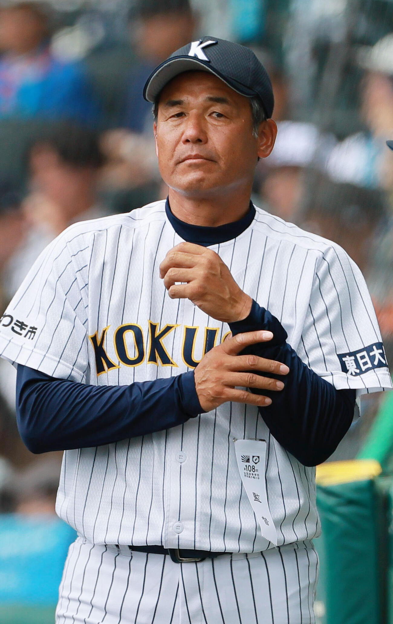 有明対東日本国際大昌平　東日本国際大昌平の江井康胤監督（撮影・上山淳一）