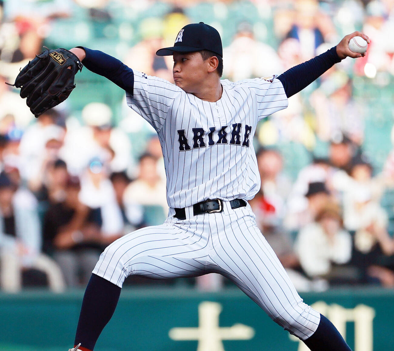 有明対健大高崎　有明先発の斉藤遼汰郎（撮影・上山淳一）