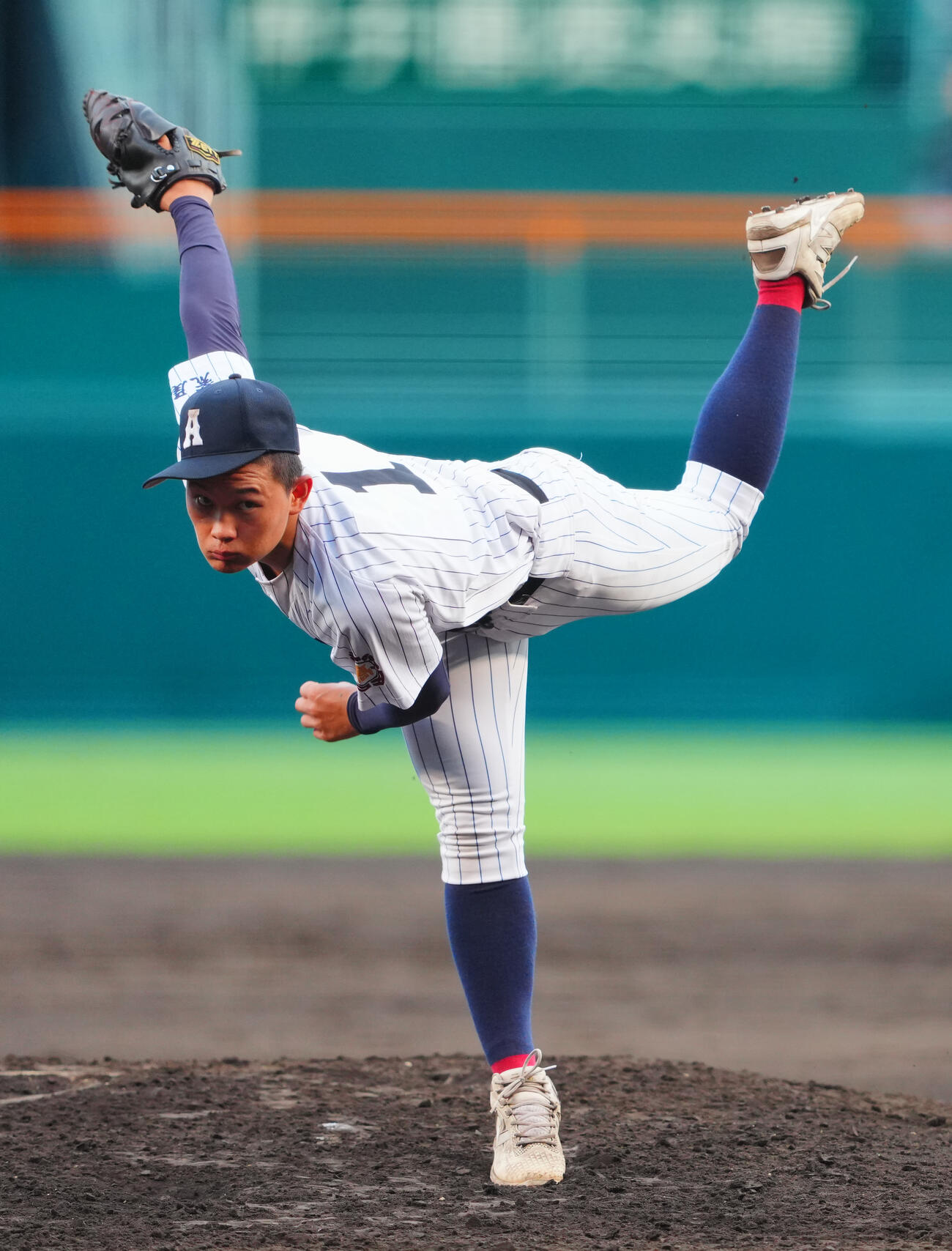 有明対健大高崎　力投する有明先発斉藤遼汰郎（撮影・垰建太）