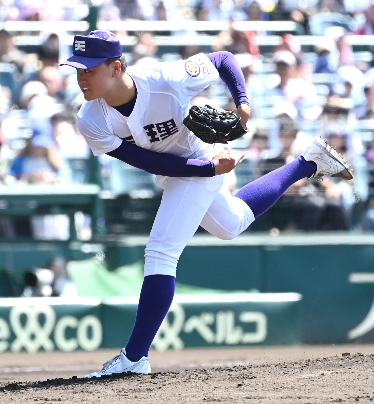 天理対健大高崎　天理先発の長尾亮大（撮影・石井愛子）