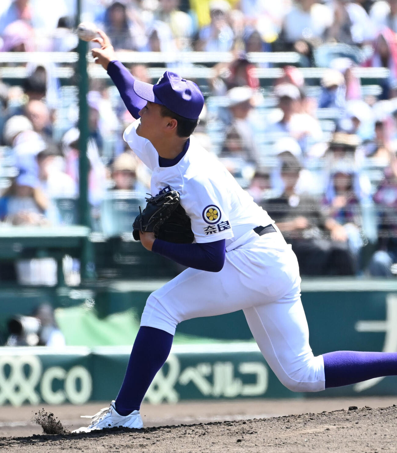 天理対健大高崎　天理先発の長尾亮大（撮影・石井愛子）