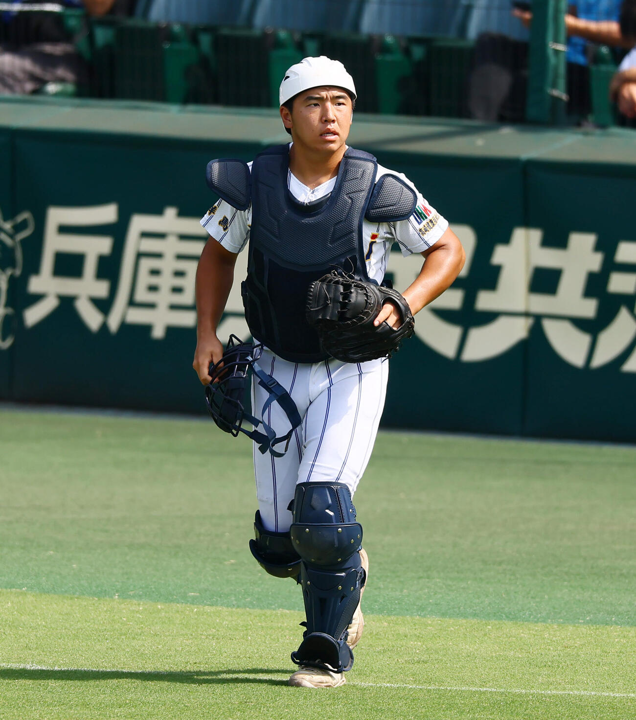 健大高崎対智弁和歌山　　健大高崎の小原快晴捕手（撮影・加藤哉）