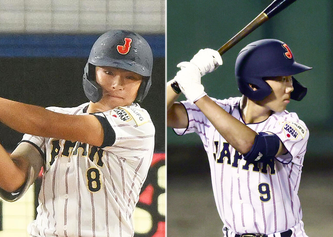 石田雄星（左）と梶山侑孜