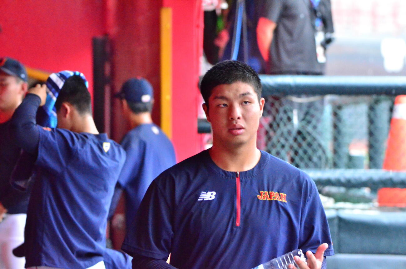 第14回BFAU18アジア選手権開幕を翌日に控え、公式練習に臨んだ高校日本代表の末吉（撮影・平山連）