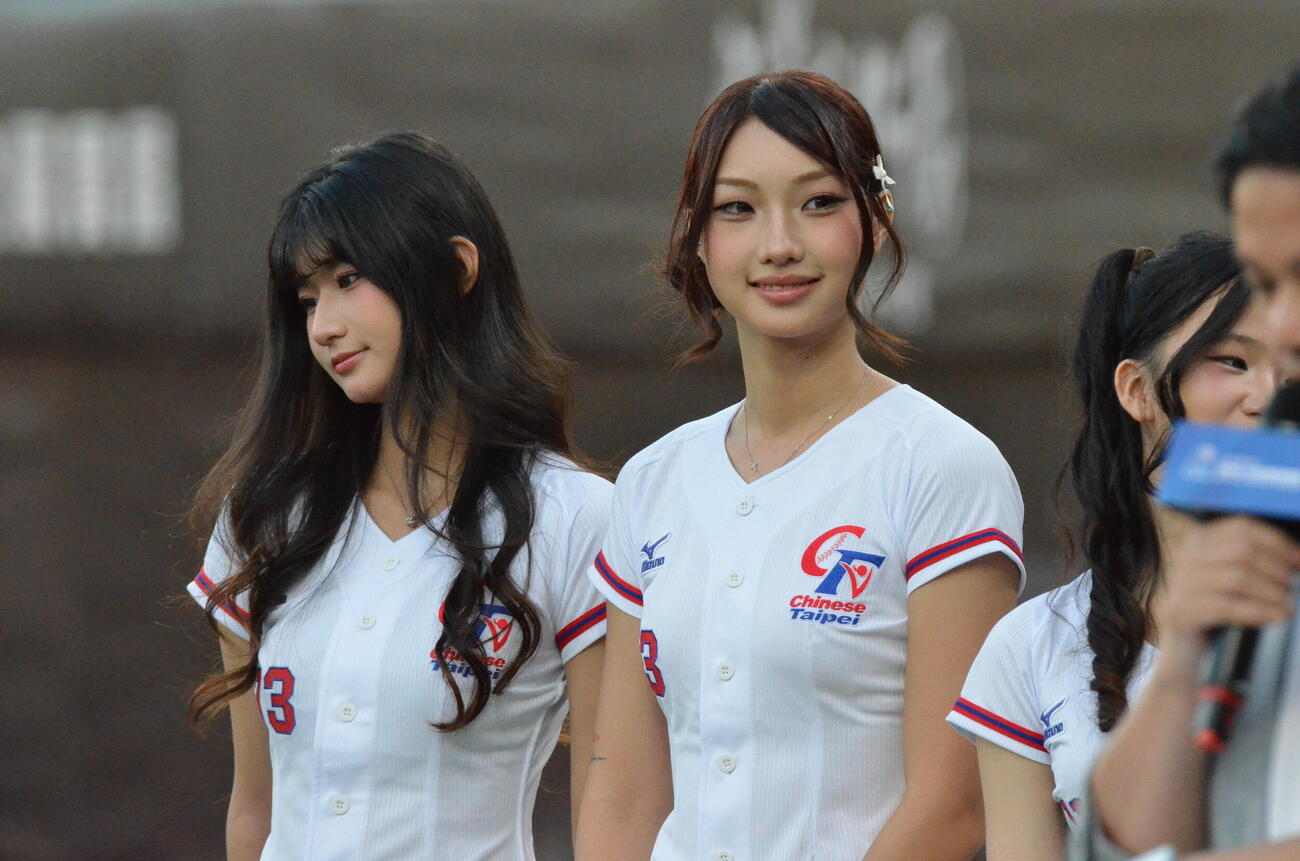 台湾代表の公式チアリーディングチームのCTガールズ（撮影・平山連）