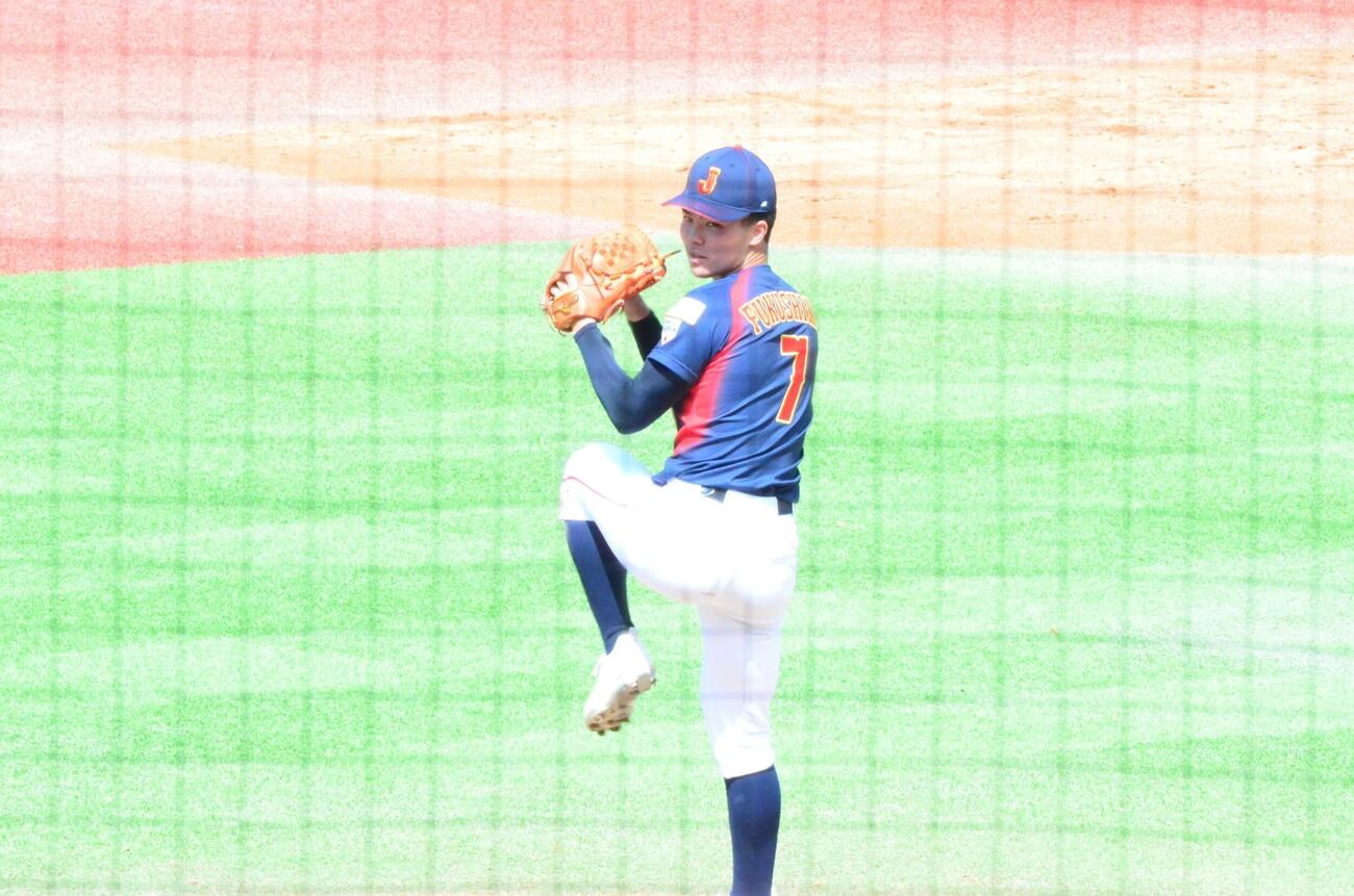 先発マウンドに立った福島陽奈汰（撮影・平山連）