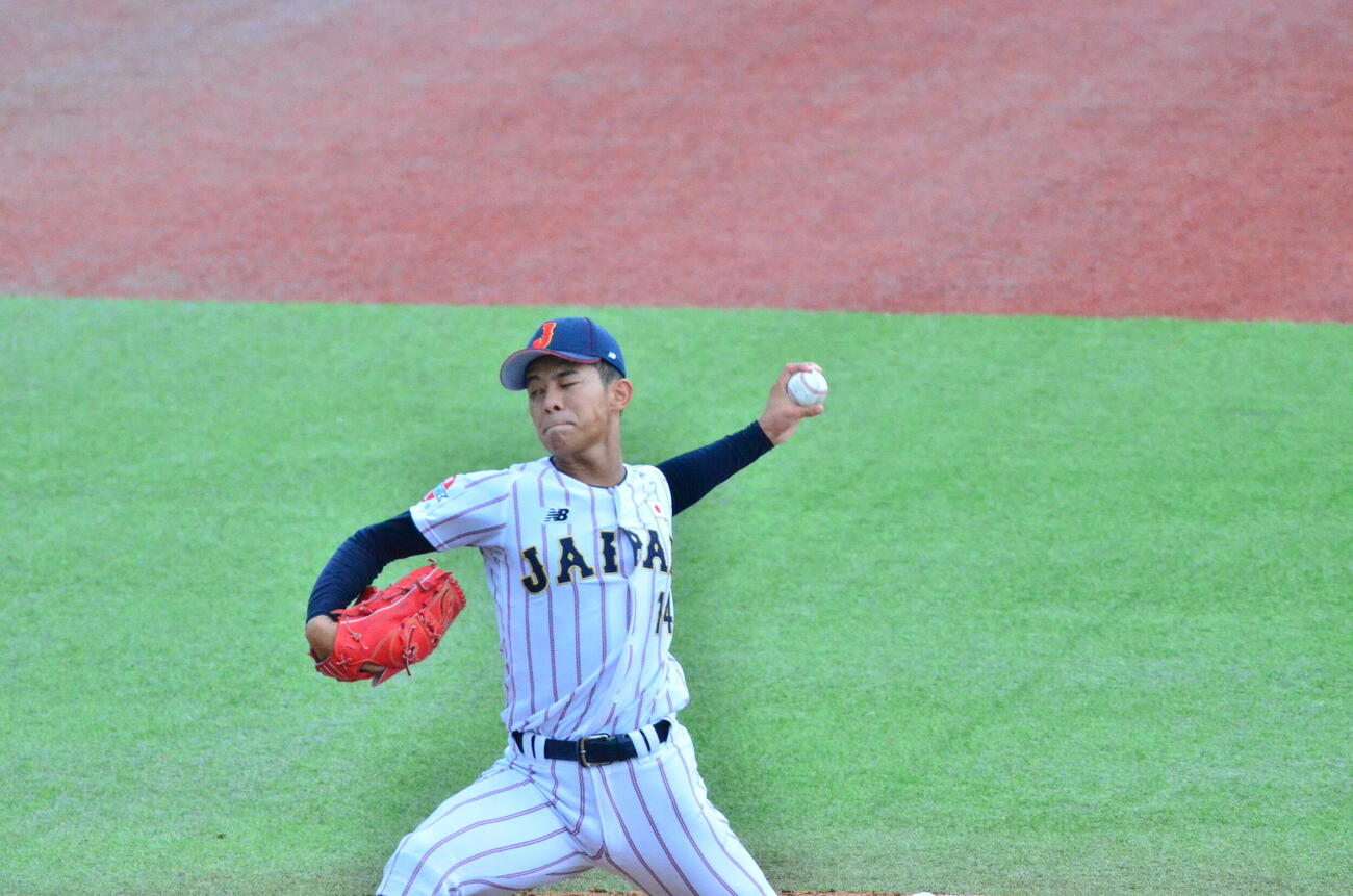 今大会初登板を飾った前田（撮影・平山連）