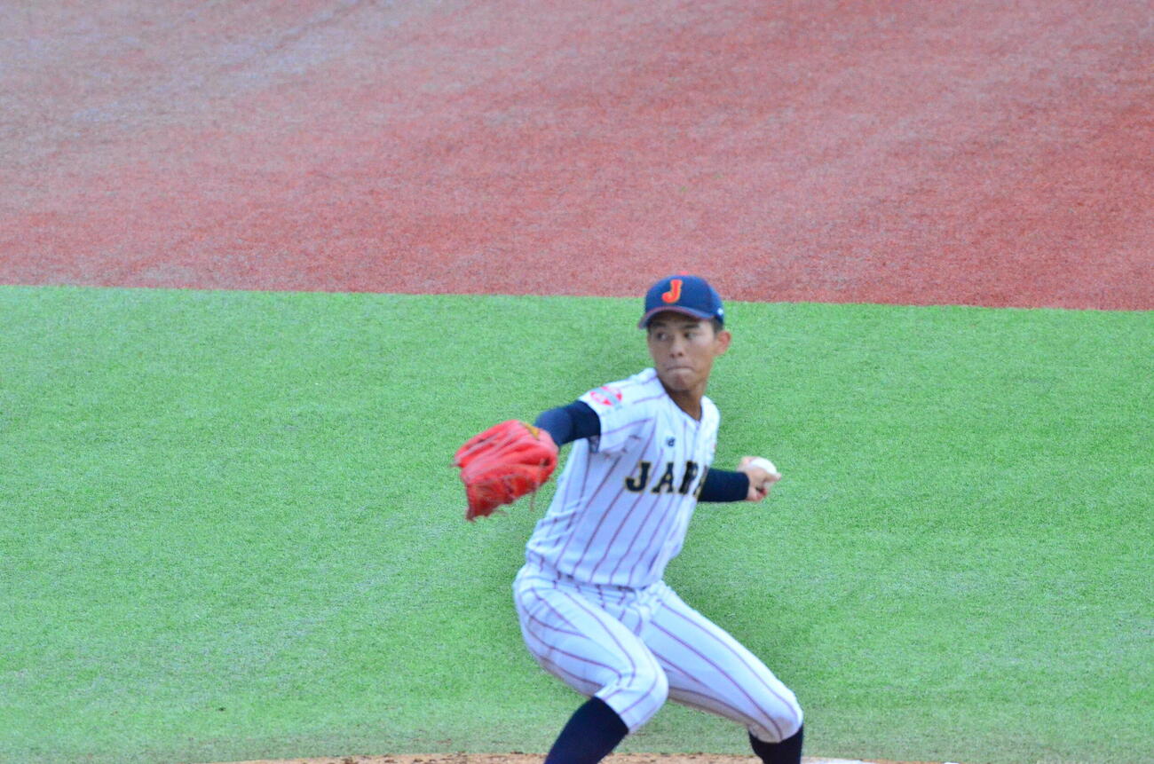 今大会初登板を飾った前田（撮影・平山連）