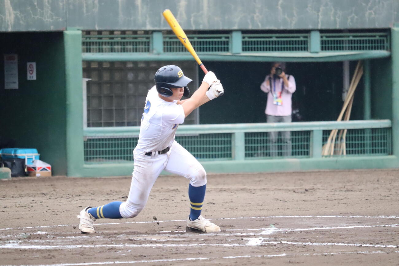 打撃でもチームを引っ張る聖光学院の竹田山澄