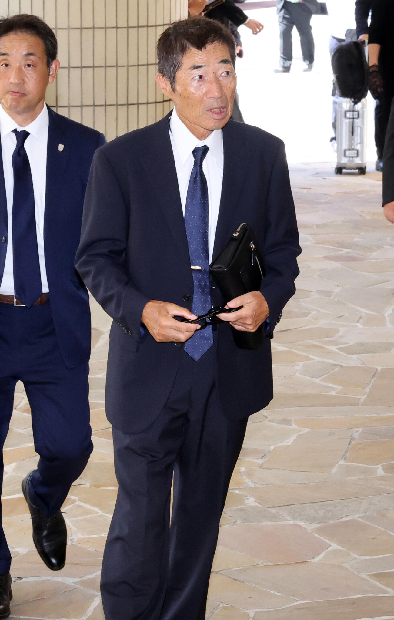 横浜・渡辺元智元監督のお別れの会に出席した帝京前監督の前田三夫氏（撮影・浅見桂子）