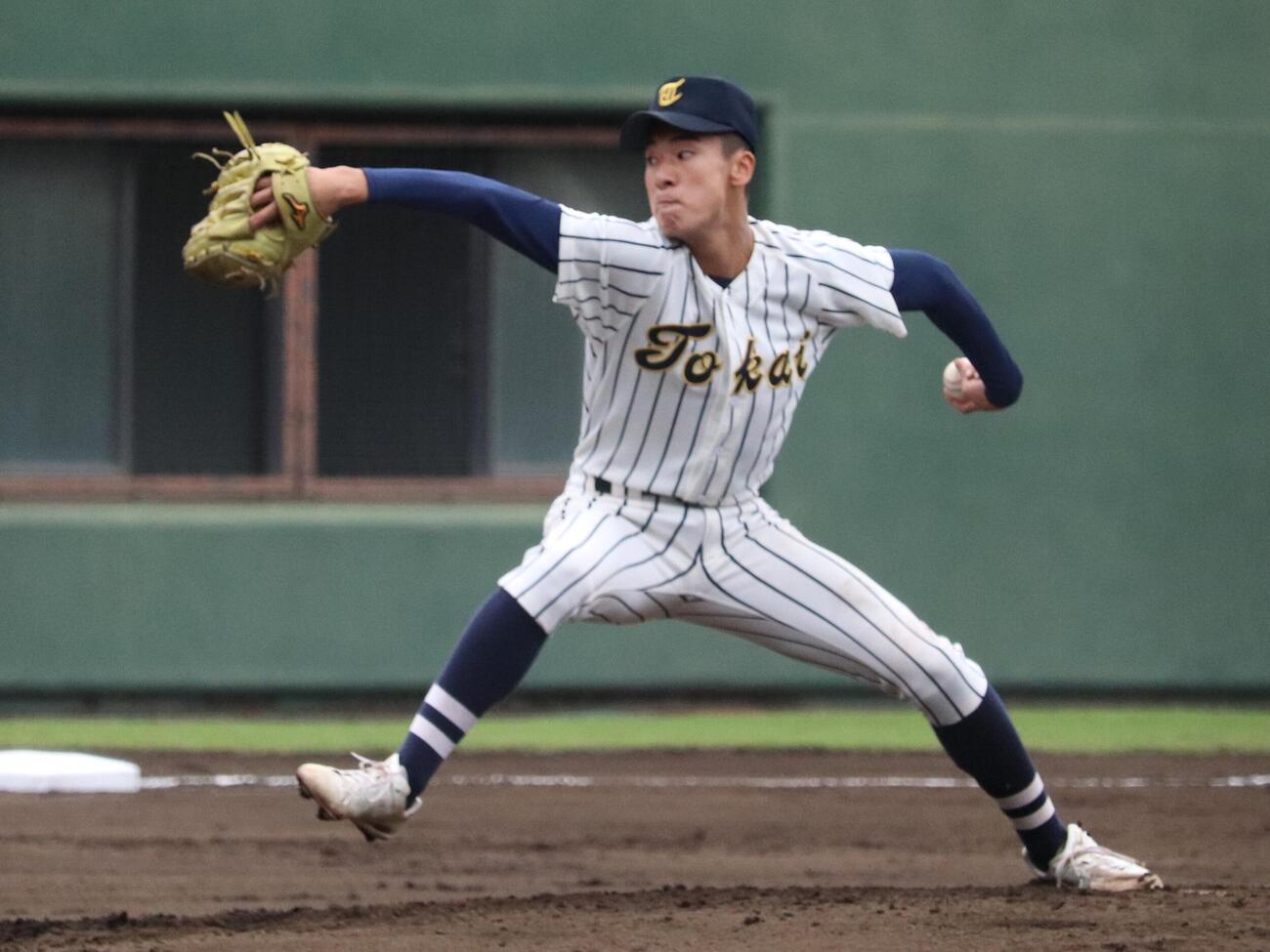 東海大相模対慶応　東海大相模、先発の吉永颯大（撮影・保坂淑子）