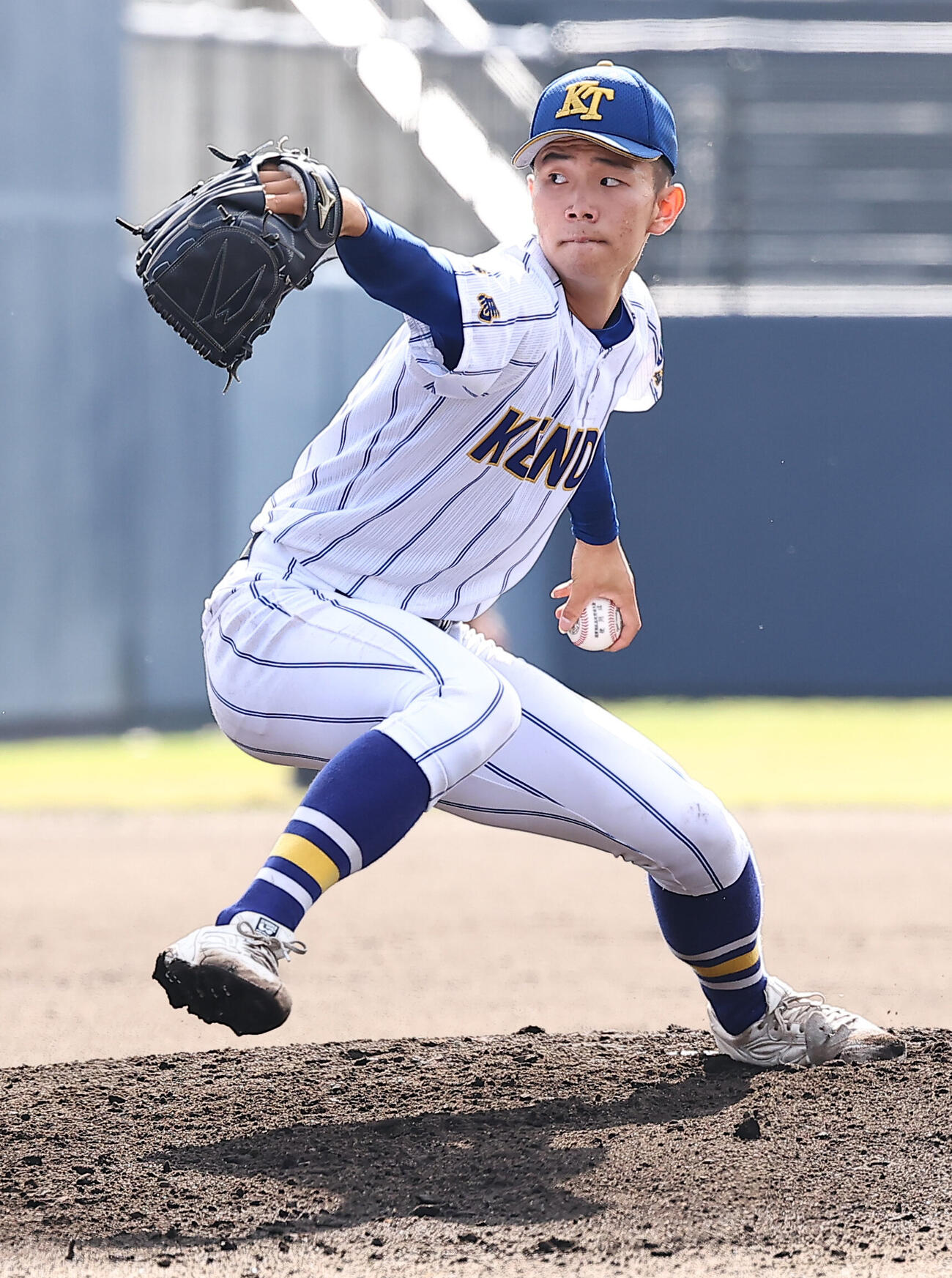 健大高崎対横浜　健大高崎2番手の大橋叡刀（撮影・野上伸悟）