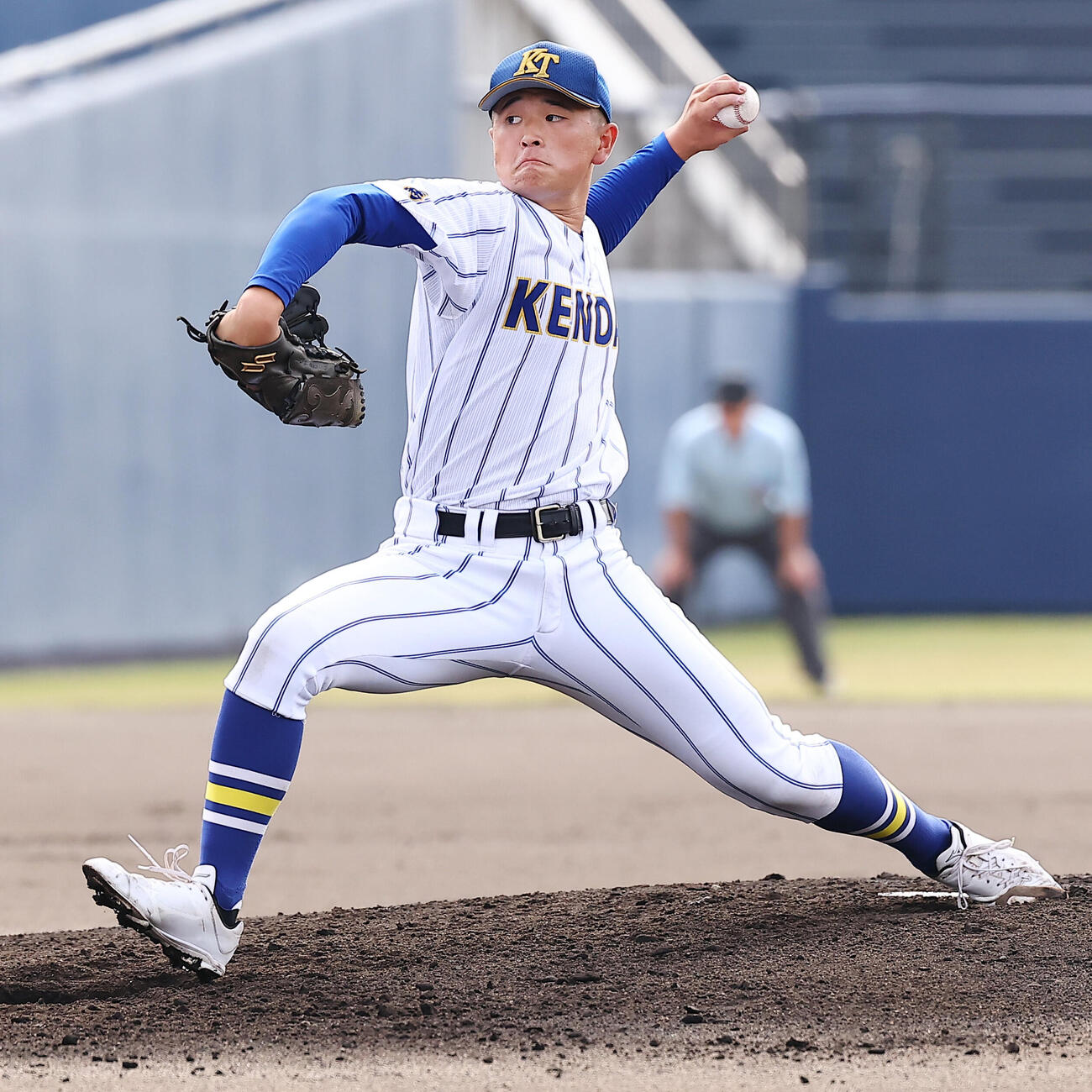 健大高崎対横浜　健大高崎先発の則永大輔（撮影・野上伸悟）
