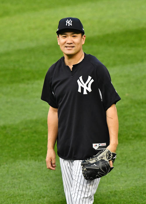 ヤンキース田中将大（2018年10月9日撮影＝菅敏）