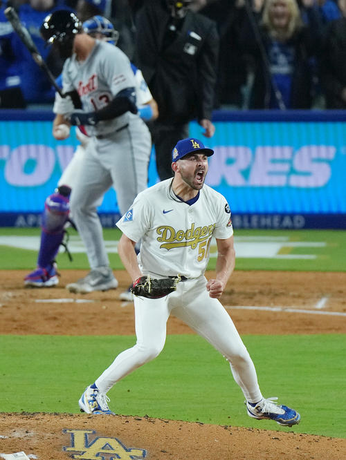 ３月28日、ドジャース対タイガース　ドジャースのアレックス・ベシア（撮影・菅敏）