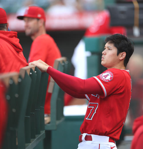 エンゼルス大谷翔平（2022年7月30日撮影）
