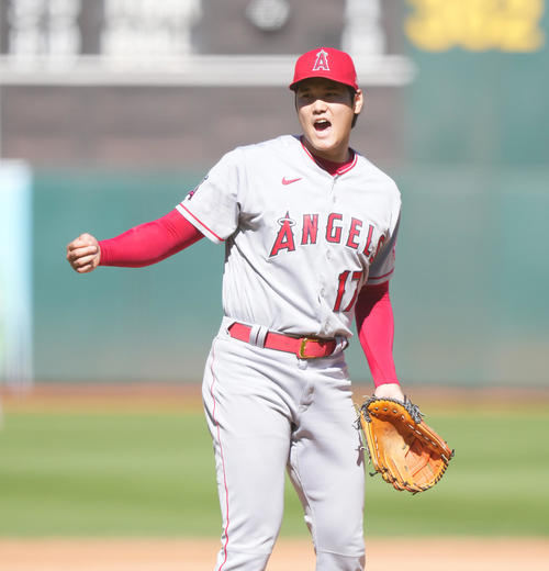 エンゼルス大谷翔平（2022年10月5日撮影）