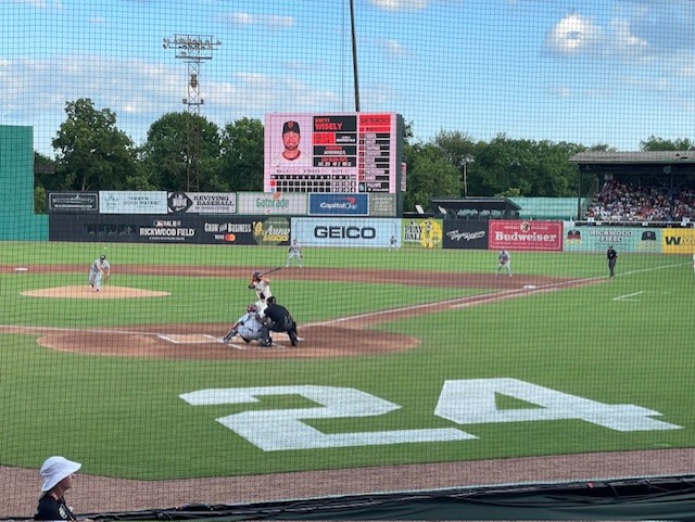 米アラバマ州リックウッドフィールドで初のMLB公式戦、カージナルス－ジャイアンツが行われた（福島良一氏提供）