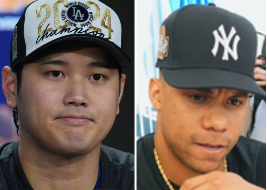 大谷翔平（左）とフアン・ソト