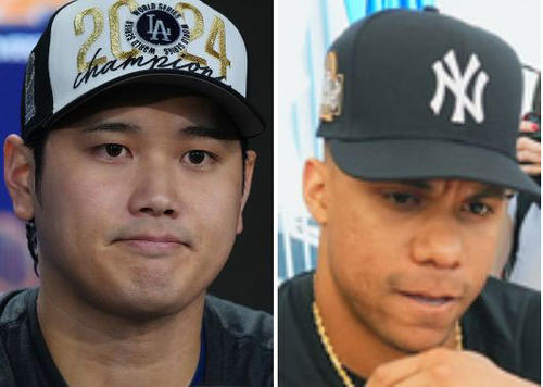 大谷翔平（左）とフアン・ソト