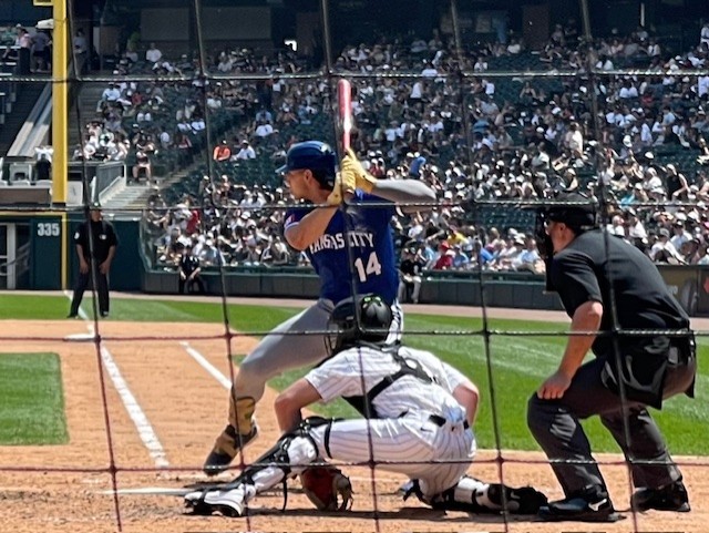 ロイヤルズで投打二刀流の「大谷2世」として期待されるジャック・カグリオン内野手（撮影・福島良一）