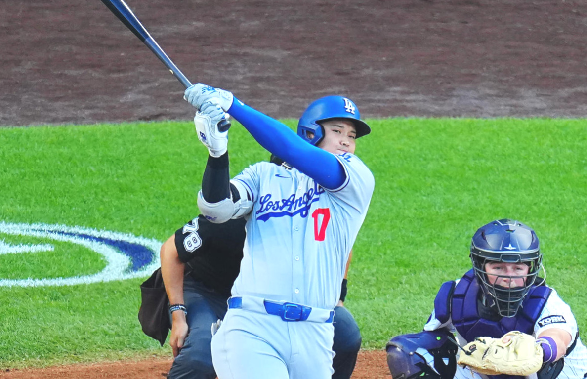 19日ロッキーズ戦で44号ソロを放ったドジャース大谷翔平